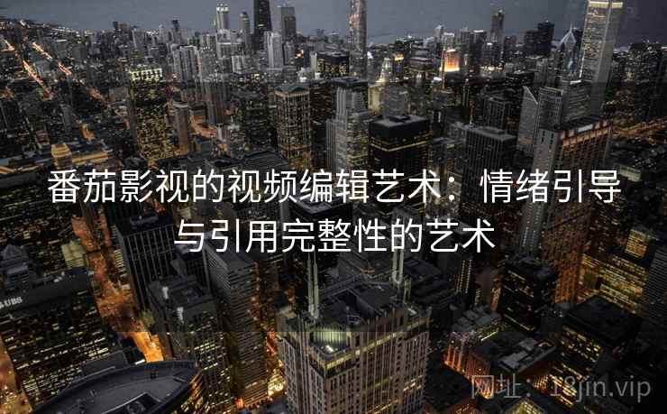 番茄影视的视频编辑艺术：情绪引导与引用完整性的艺术